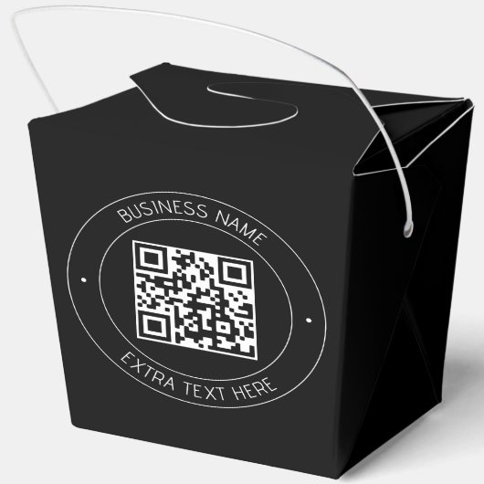 Uw QR-code & bewerkbare tekst | Zwart-wit Bedankdoosjes (Achterkant)