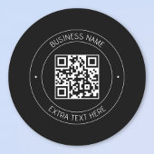 Uw QR-code & bewerkbare tekst | Zwart-wit Labels