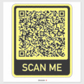 Uw QR-code bumpersticker sjabloon eigen kleur Sticker (Vel)