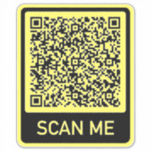 Uw QR-code bumpersticker sjabloon eigen kleur Sticker (Voorkant)