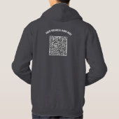 Uw QR-code Business Hoodie Voorbeeld aangepaste te (Achterkant)