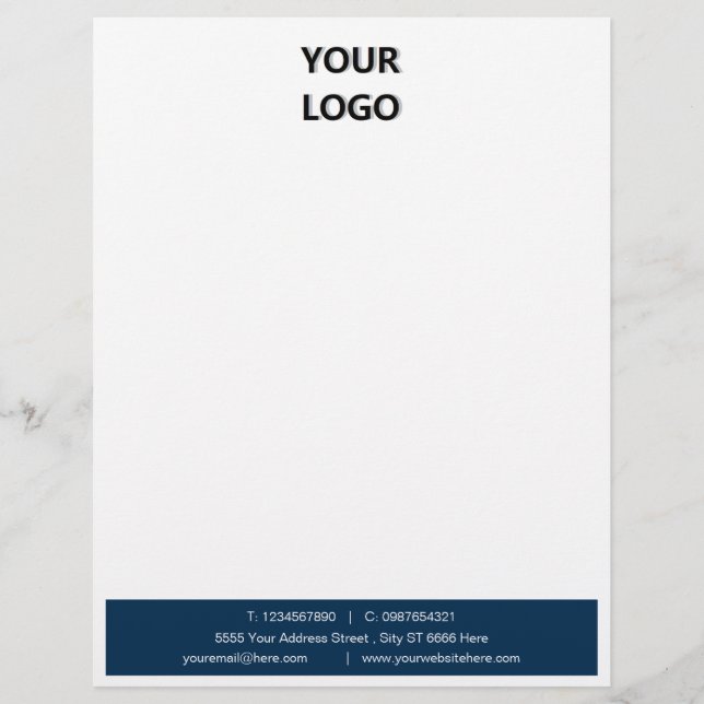 Uw QR Code Business Letterhead Voorbeeld met Logo Briefhoofd (Voorkant)