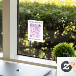 Uw QR Code Business Promotion Marketing Raamsticker