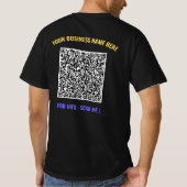 Uw QR Code Business T-shirt met aangepaste tekst (Achterkant)