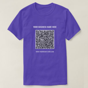 Uw QR Code Business T-shirt Voorbeeld aangepaste t