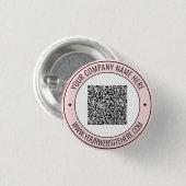 Uw QR Code Button met aangepaste tekst en kleuren (Voorkant /achterkant)