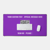 Uw QR Code Custom Tekst en Kleuren Desk Mat (Keyboard & Muis)