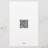 Uw QR-code Custom Text Business Stationery Paper Briefpapier (Achterkant)