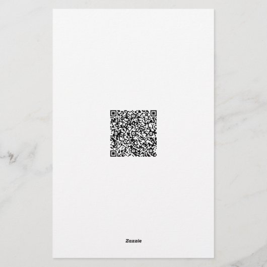 Uw QR-code Custom Text Business Stationery Paper Briefpapier (Achterkant)