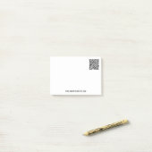 Uw QR-code Custom Text Company Post it Notes (Op bureau)