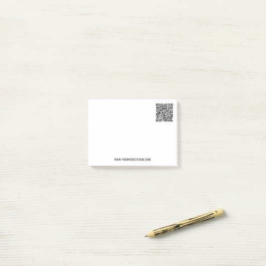 Uw QR-code Custom Text Company Post it Notes (Op bureau)