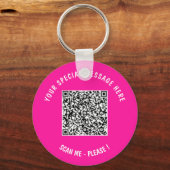 Uw QR-code Custom Text Sleutelhanger - Kies kleur (Voorkant)