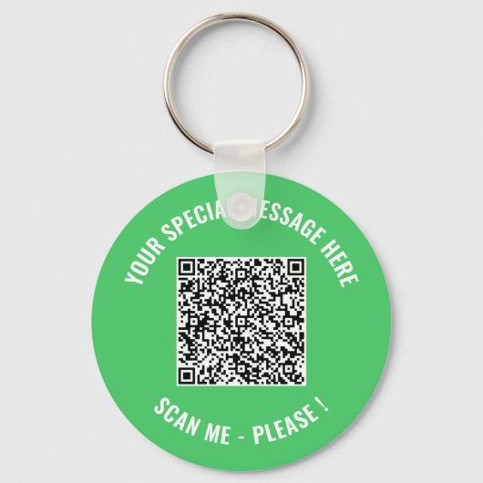 Uw QR-code Custom Text Sleutelhanger - Kleuren kie (Voorkant)