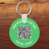 Uw QR-code Custom Text Sleutelhanger - Kleuren kie (Voorkant)