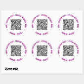Uw QR Code Custom Text Sticker Kies Kleuren (Vel)