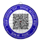 Uw QR-code Dart Board Voorbeeld aangepaste tekst Dartbord (Voorkant)