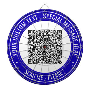 Uw QR-code Dart Board Voorbeeld aangepaste tekst Dartbord