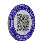Uw QR-code Dart Board Voorbeeld aangepaste tekst Dartbord (Voorkant Links)