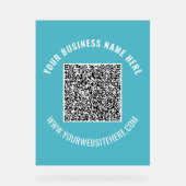 Uw QR-Code Douanetekst Acrylteken Kies Kleur Acryl Bord (Voorkant)
