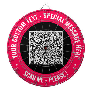 Uw QR-Code Douanetekst Dart Board Kies Kleuren Dartbord
