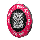 Uw QR-Code Douanetekst Dart Board Kies Kleuren Dartbord (Voorkant Rechts)