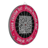 Uw QR-Code Douanetekst Dart Board Kies Kleuren Dartbord (Voorkant Links)