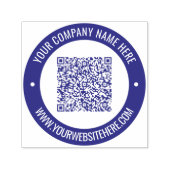 Uw QR-Code Douanetekst Ronde Stempel Kies Kleur (Design)