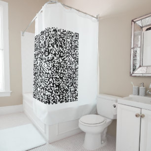 Uw QR-code Douchegordijn Aangepaste kleur