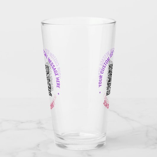 Uw QR-code en aangepast tekstglas Kies kleuren Glas (Links)