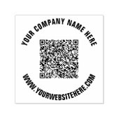 Uw QR-code en aangepaste tekst - Aangepaste stempe Zelfinktende Stempel (Design)