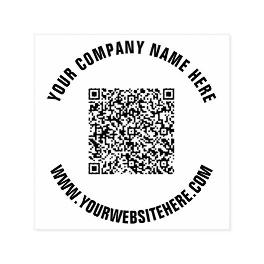 Uw QR-code en aangepaste tekst - Aangepaste stempe Zelfinktende Stempel (Design)