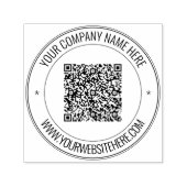 Uw QR-code en aangepaste tekst - Aangepaste stempe Zelfinktende Stempel (Design)