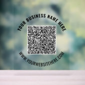 Uw QR Code en Aangepaste Tekst Acryl Teken Bord (Neutraal)