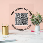 Uw QR Code en Aangepaste Tekst Acryl Teken Bord (Huwelijk)