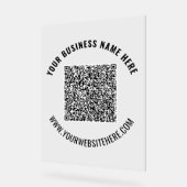 Uw QR Code en Aangepaste Tekst Acryl Teken Bord (Hoek)