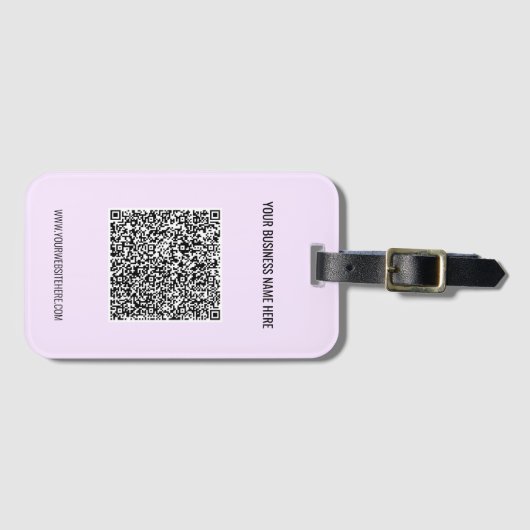 Uw QR-code en aangepaste tekst bagagelabel voorbee (Voorkant (horizontaal))