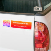 Uw QR-code en aangepaste tekst-bumpersticker Bumpersticker (Op Truck)