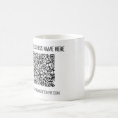 Uw QR-code en aangepaste tekst Business Coffee Mok (Voorkant rechts)