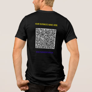 Uw QR-code en aangepaste tekst Business Kies kleur Tri-Blend Shirt
