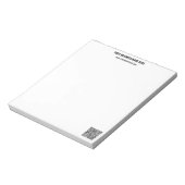 Uw QR Code en Aangepaste Tekst Business Notitieblo Notitieblok (Linkerzijde)