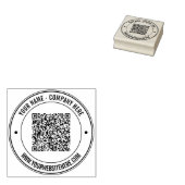 Uw QR-code en aangepaste tekst Business Rubber Sta Rubberstempel (Gestempeld)