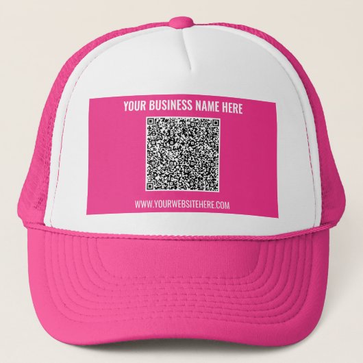 Uw QR-code en aangepaste tekst Business Trucker Ha Pet (Voorkant)