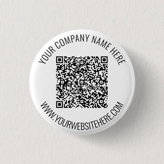 Uw QR-code en aangepaste tekst Button (Voorkant)