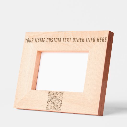 Uw QR-code en aangepaste tekst geëtste Lijsten Gegraveerde Lijstjes (Links)