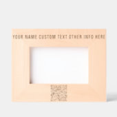 Uw QR-code en aangepaste tekst geëtste Lijsten Gegraveerde Lijstjes (Voorkant)