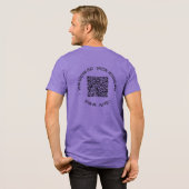 Uw QR-code en aangepaste tekst gepersonaliseerd Tri-Blend Shirt (Voorkant)