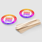 Uw QR-code en aangepaste tekst gepersonaliseerde h Handwaaier (Niet-gemonteerd)