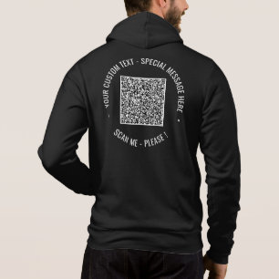 Uw QR-code en aangepaste tekst gepersonaliseerde h Hoodie