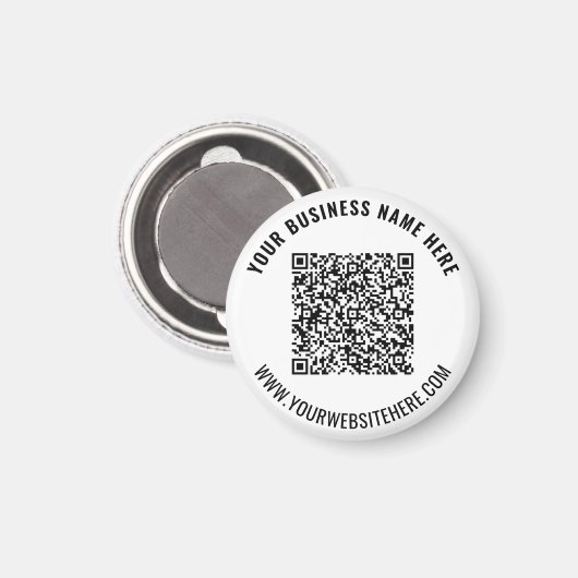 Uw QR-code en aangepaste tekst gepersonaliseerde m Magneet (Voorkant / Achterkant)