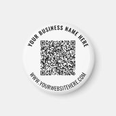 Uw QR-code en aangepaste tekst gepersonaliseerde m Magneet (Voorkant)